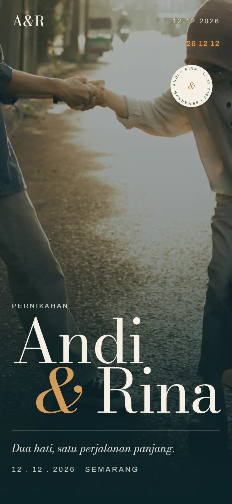 Contoh undangan tema Senja Kota